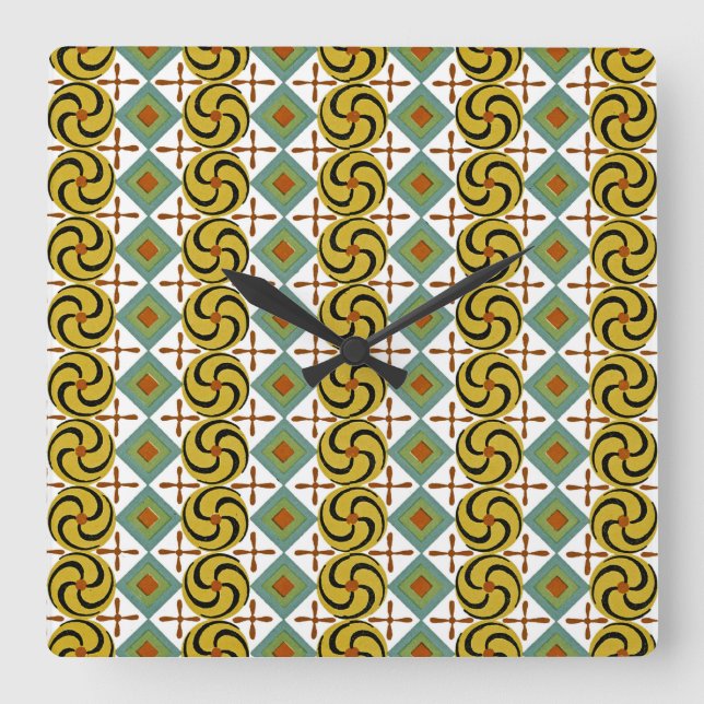 Egyptian Design #6 at Emporio Moffa Square Wall Clock (Front)