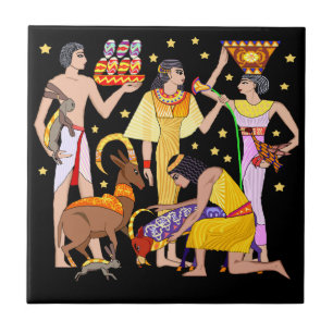 Egyptian Design Ceramic Tile