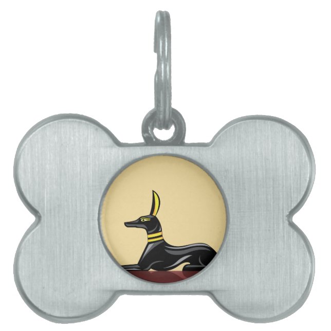 Egyptian Dog vector Pet Name Tag (Front)
