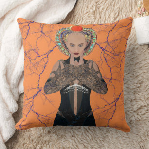 Egyptian Electric Magic Throw Pillow