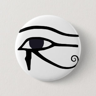 EGYPTIAN EYE OF HORUS 6 CM ROUND BADGE