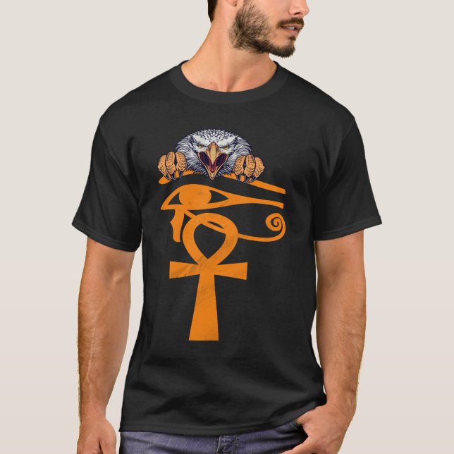 Egyptian Eye Of Horus Ankh Egypt Archaeologist  Ea T-Shirt (Front)