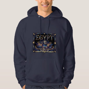 Egyptian Eye of Horus Cosmic Pyramid Art Hoodie