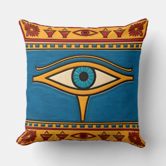 Egyptian Eye of Horus, Eye of Ra Egypt Deity Cushion
