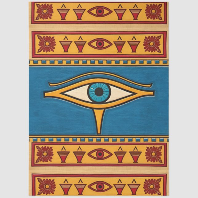 Egyptian Eye of Horus, Eye of Ra Egypt Deity Tissue Paper (Front)