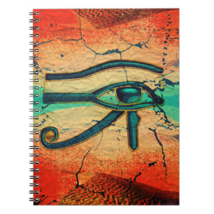 Egyptian Eye of Horus - Ra Spiral Notebook