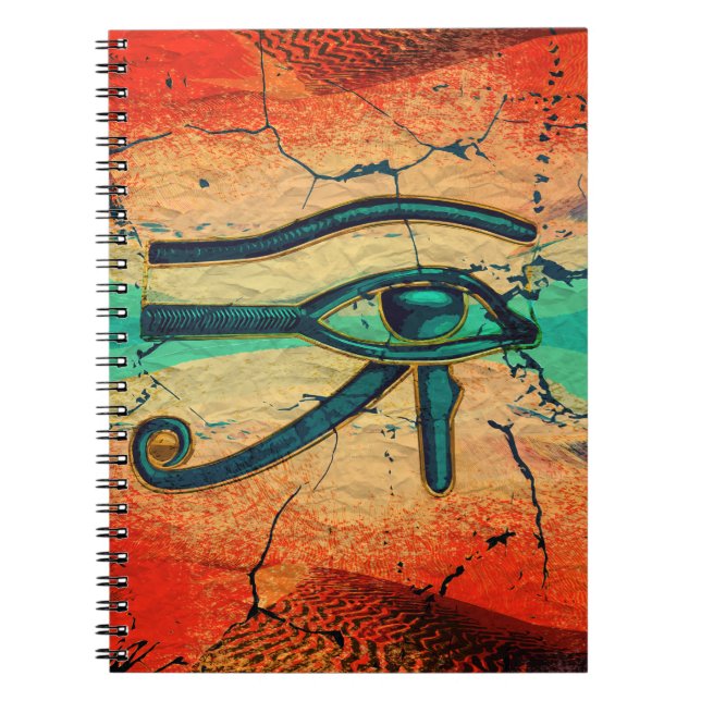 Egyptian Eye of Horus - Ra Spiral Notebook (Front)