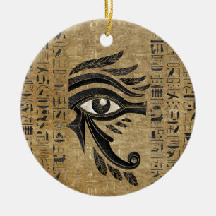 Egyptian Eye of Horus - Wadjet Ceramic Tree Decoration