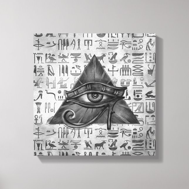 Egyptian Eye of Horus - Wadjet Digital Art Canvas Print (Front)