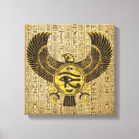 Egyptian Eye of Horus - Wadjet Gold and Wood