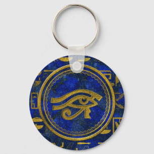 Egyptian Eye of Horus - Wadjet Lapis Lazuli Key Ring