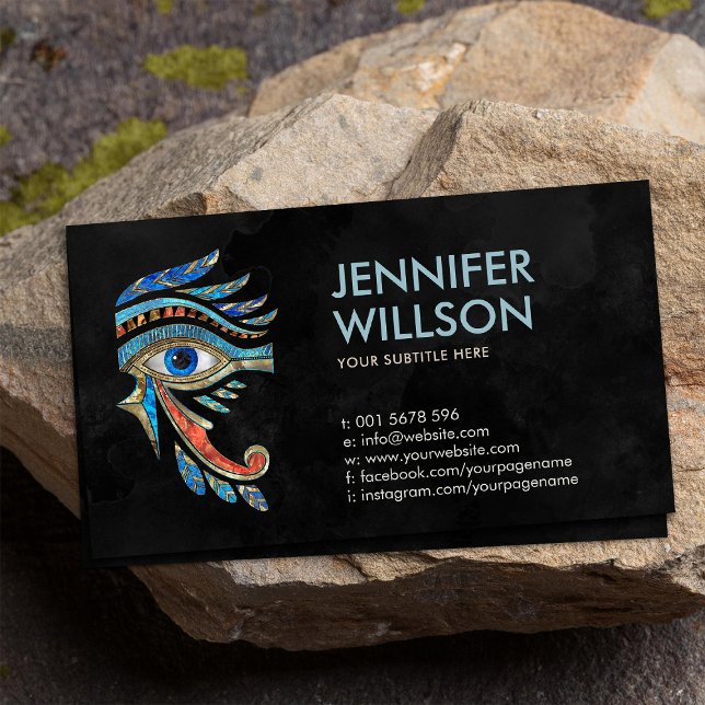 Egyptian Eye of Horus - Wadjet Ornament Business Card (Creator Uploaded)