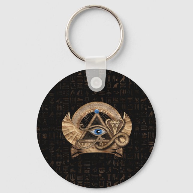 Egyptian Eye of Horus - Wadjet Ornament Key Ring (Front)
