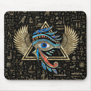 Egyptian Eye of Horus - Wadjet Ornament Mouse Pad