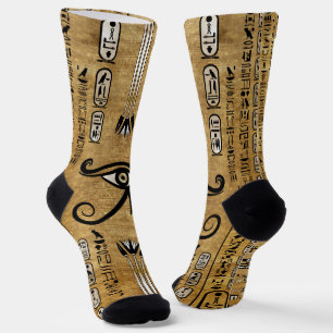 Egyptian Eye of Horus - Wadjet Ornament Socks