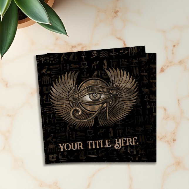 Egyptian Eye of Horus - Wadjet Ornament Square Business Card (Creator Uploaded)