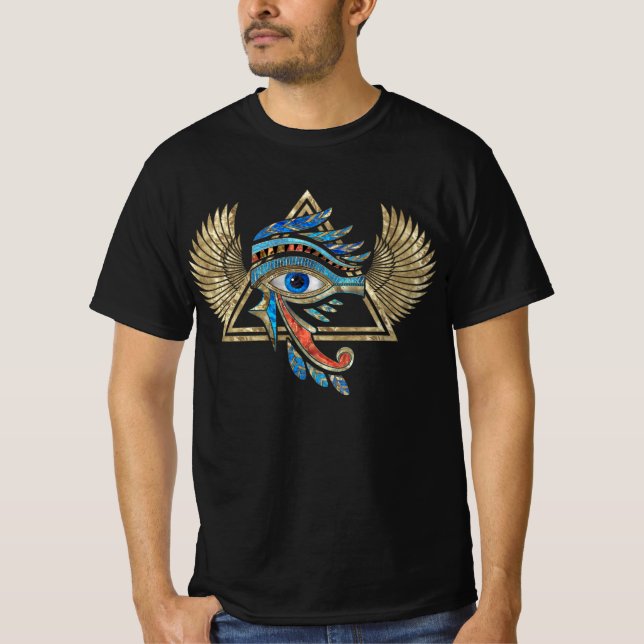 Egyptian Eye of Horus - Wadjet Ornament T-Shirt (Front)
