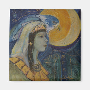 Egyptian Falcoln Moon Goddess Magnet