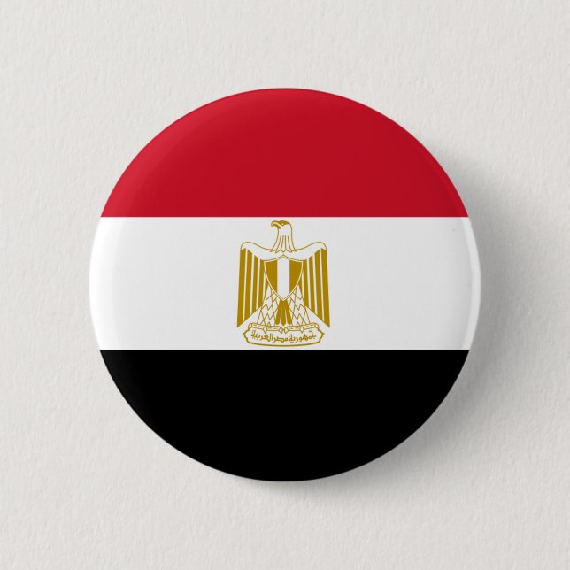 Egyptian flag 6 cm round badge (Front)