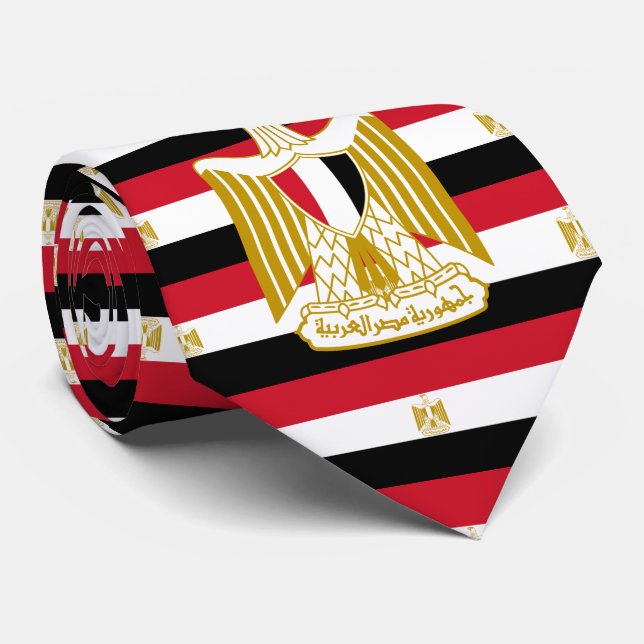 Egyptian Flag & Coat of Arms, Flag of Egypt Tie (Rolled)