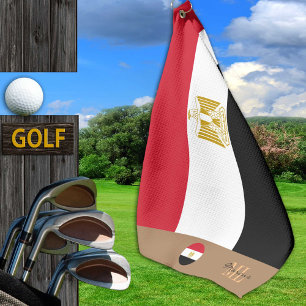 Egyptian flag & Egypt monogrammed / golf towel