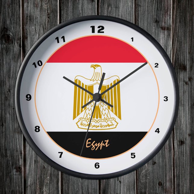 Egyptian Flag, Egypt trendy fashion /design clock (Creator Uploaded)