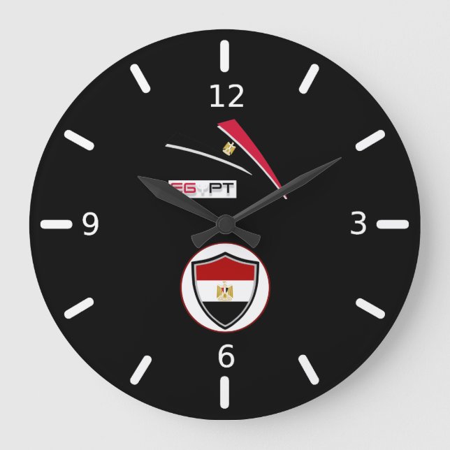 Egyptian flag large clock (Front)
