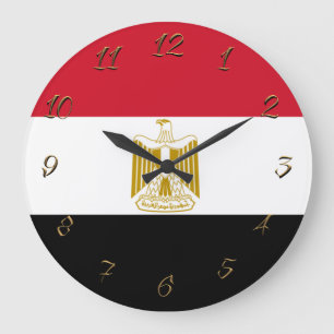 Egyptian flag large clock