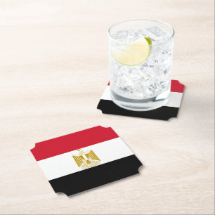 Egyptian flag paper coaster