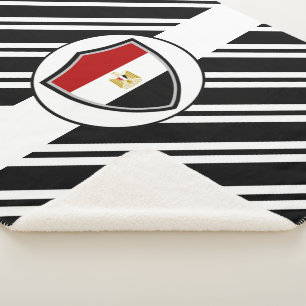 Egyptian flag sherpa blanket