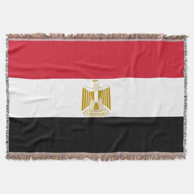 Egyptian flag throw blanket (Front)