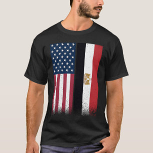 Egyptian Flag USA And Egypt Flags Proud Egypt T-Shirt