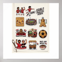 Egyptian Football Match Day Sticker Pack - Pharaoh