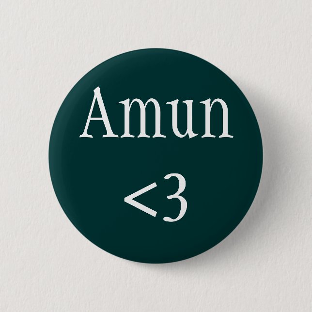 Egyptian God - Amun love badge (Front)
