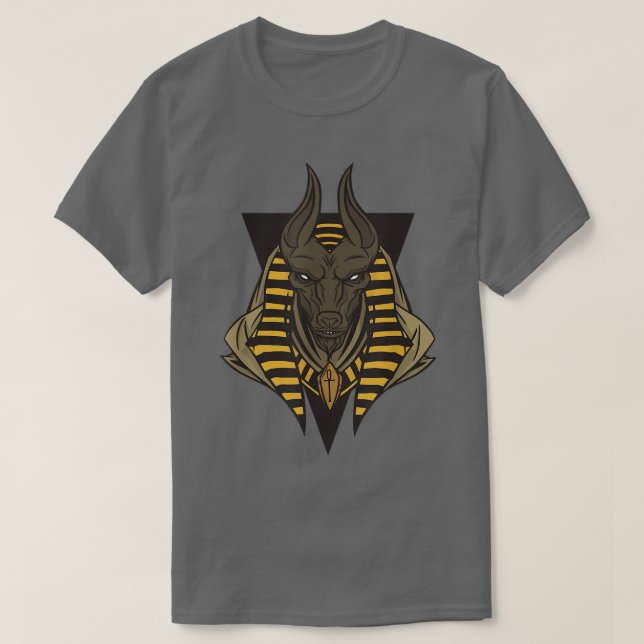 Egyptian god anubis pyramids  T-Shirt (Design Front)