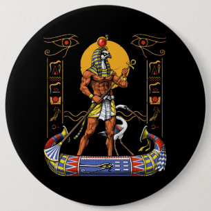 Egyptian God Ra 6 Cm Round Badge