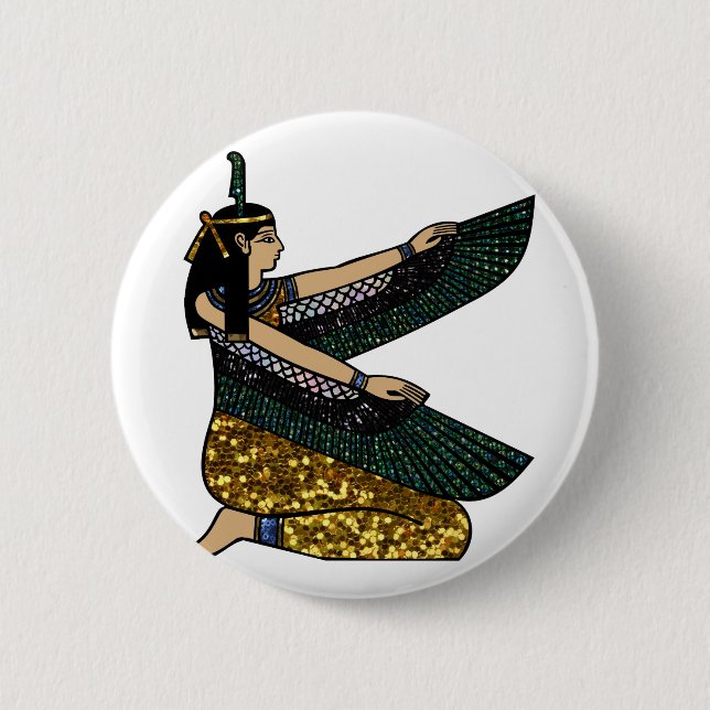 egyptian goddess 6 cm round badge (Front)