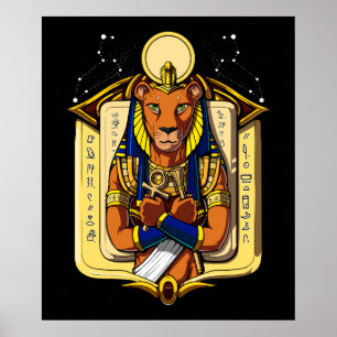 Egyptian Goddess Lioness Sekhmet God Bastet Poster