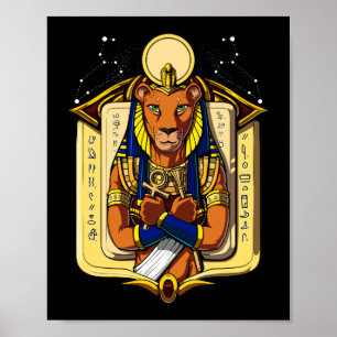 Egyptian Goddess Lioness Sekhmet God Bastet Poster
