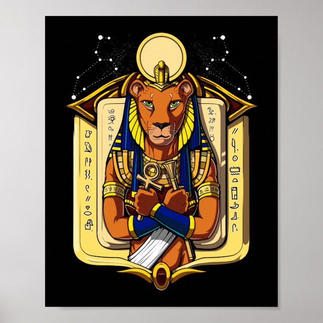 Egyptian Goddess Lioness Sekhmet God Bastet Poster (Front)