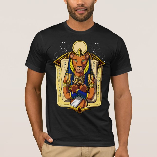 Egyptian Goddess Lioness Sekhmet God Bastet T-Shirt (Front)