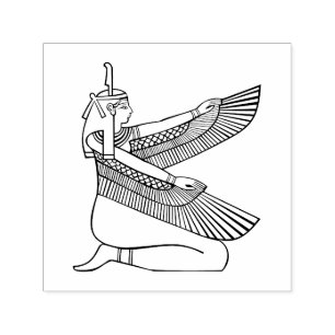Egyptian Goddess Maat Tomb of Nefertari Nefertiti  Self-inking Stamp