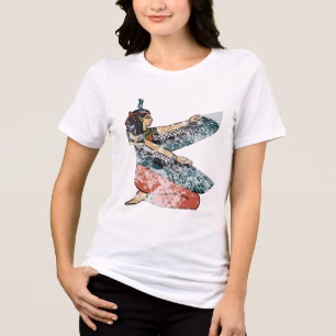 Egyptian goddess Maat winged goddess woman power Tri-Blend Shirt