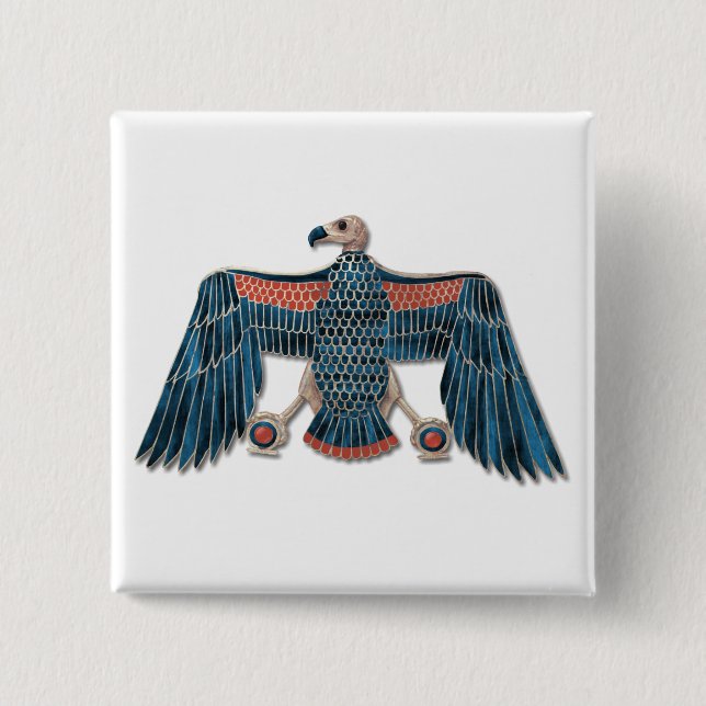 Egyptian Goddess Nekhbet Pectoral 15 Cm Square Badge (Front)
