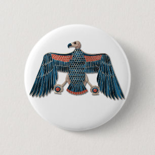 Egyptian Goddess Nekhbet Pectoral 6 Cm Round Badge