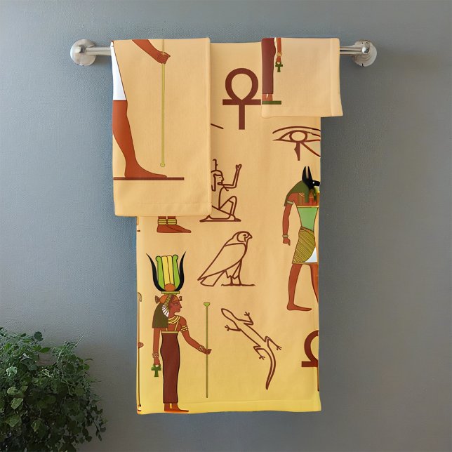 Egyptian Gods And Goddesses Bath Towel Set (Creator Uploaded)