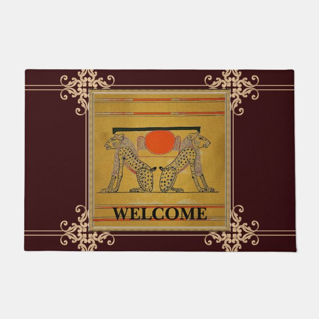 Egyptian Gods Door Mat (Front)