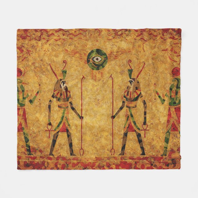Egyptian Gods Fleece Blanket (Front (Horizontal))