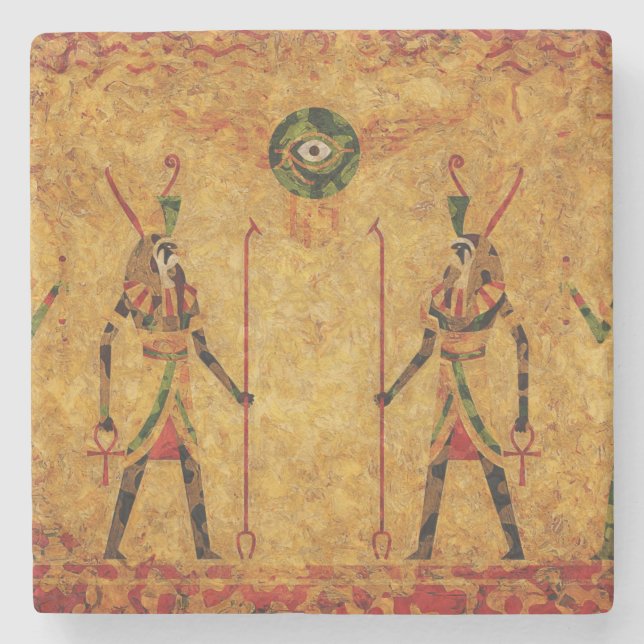 Egyptian Gods Stone Coaster (Front)