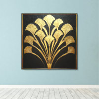 Egyptian Gold Hieroglyph Flower Art Deco Style